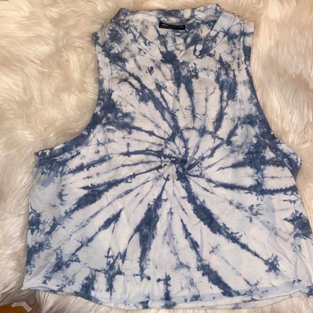 Crop top tie dye tank shirt